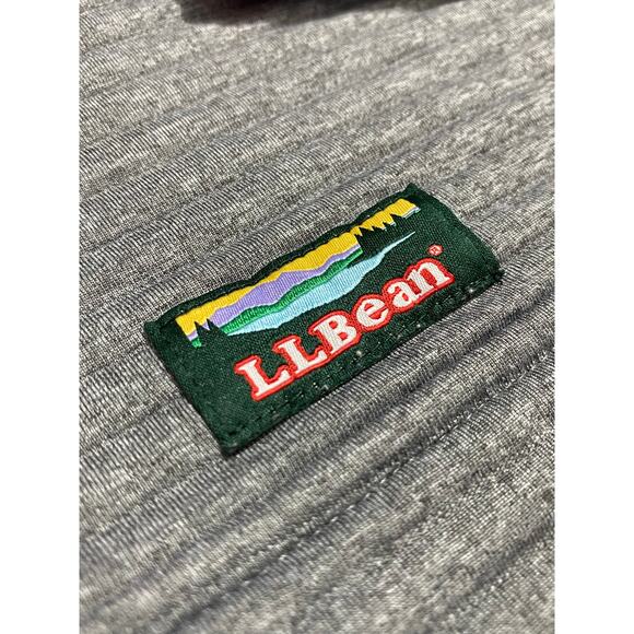 LL Bean Hoodie Men’s Size XL Regular Grey Ribbed Fleece Full Zip Jacket - Picture 7 of 9